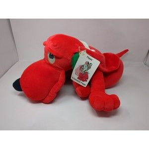 Peppy The Pointsetter Puppy Poinsetter‎ Red Dog Plush Vintage Commonwealth 80s